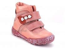 208-307,46,236,19 Тотто (Totto), ботинки демисезонние детские профилактические, байка, кожа, розовый, красный в Красноярске