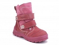 215-96,87,17 Тотто (Totto), ботинки детские зимние ортопедические профилактические, мех, нубук, кожа, розовый. в Красноярске