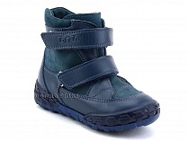 127-3,13 Тотто (Totto), ботинки демисезонные утепленные, байка, синий, кожа в Красноярске