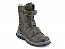 207з (31-40) Аквелла (Akwella), ботинки зимние ортопедические с высоким берцем, натуральная шерсть, кожа, тёмно-зелёный в Красноярске