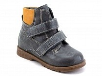 126(2)-41,64 Тотто (Totto), ботинки демисезонные утепленные, байка, серый, светло-коричневый, кожа в Красноярске