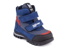 5008-03 (21-25) Кидмен (Kidmen), ботинки ортопедические профилактические, демисезонные утепленные, мембрана, нубук, байка, синий, серый, красный в Красноярске