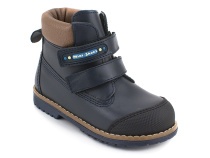 505-MSС (23-25)  Минишуз (Minishoes), ботинки ортопедические профилактические, демисезонные неутепленные, кожа, темно-синий в Красноярске