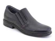 51213  ШагоВита (Shagovita), туфли школьные профилактические  для мальчиков, кожа, черный в Красноярске
