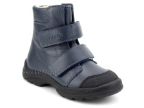338-712 Тотто (Totto), ботинки детские утепленные ортопедические профилактические, кожа, синий в Красноярске
