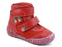 238-196,186 Тотто (Totto), ботинки демисезонные утепленные, байка,  кожа,нубук,  красный, в Красноярске