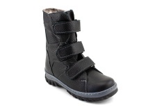 207ч (26-30) Аквелла (Akwella), ботинки зимние ортопедические с высоким берцем, натуральная шерсть, кожа, черный в Красноярске